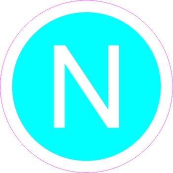 N (нейтраль), голубой